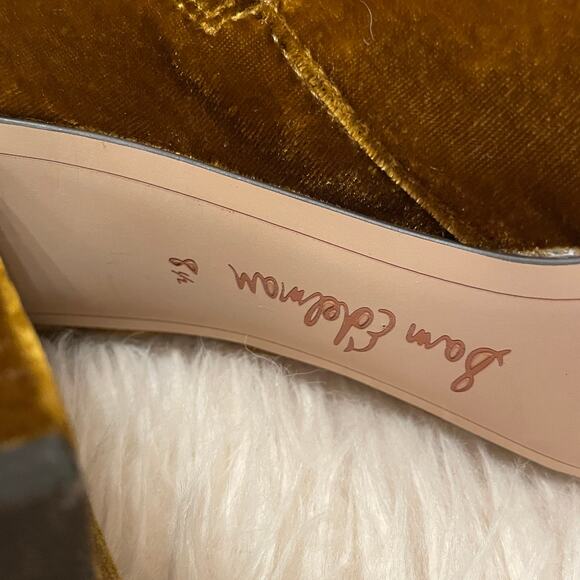 Sam Edelman 8.5 Codie Rust Velvet Ankle Boots | Block Heel, Luxe Holiday Shoe - Picture 8 of 11